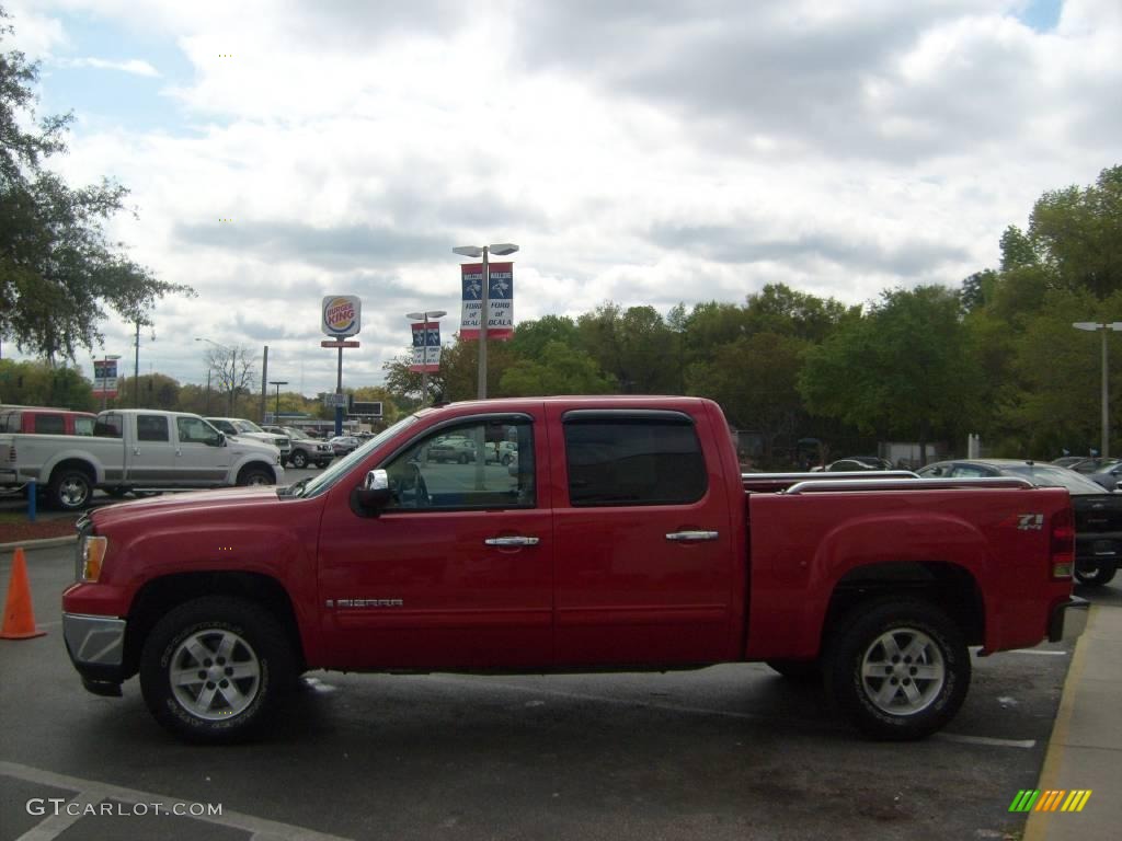 2008 Sierra 1500 SLT Crew Cab 4x4 - Fire Red / Light Titanium photo #6