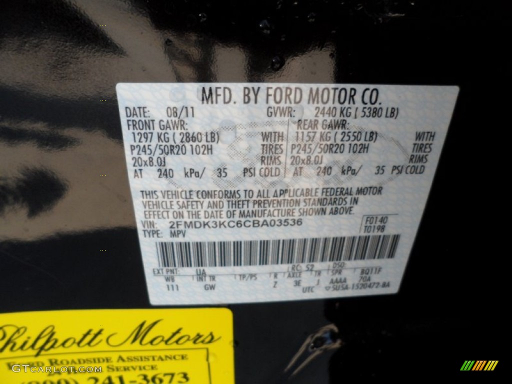 2012 Edge Limited - Black / Charcoal Black photo #35