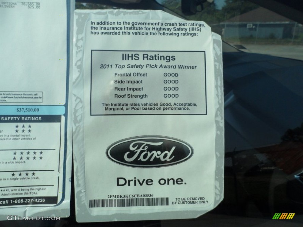 2012 Ford Edge Limited Window Sticker Photo #54152076