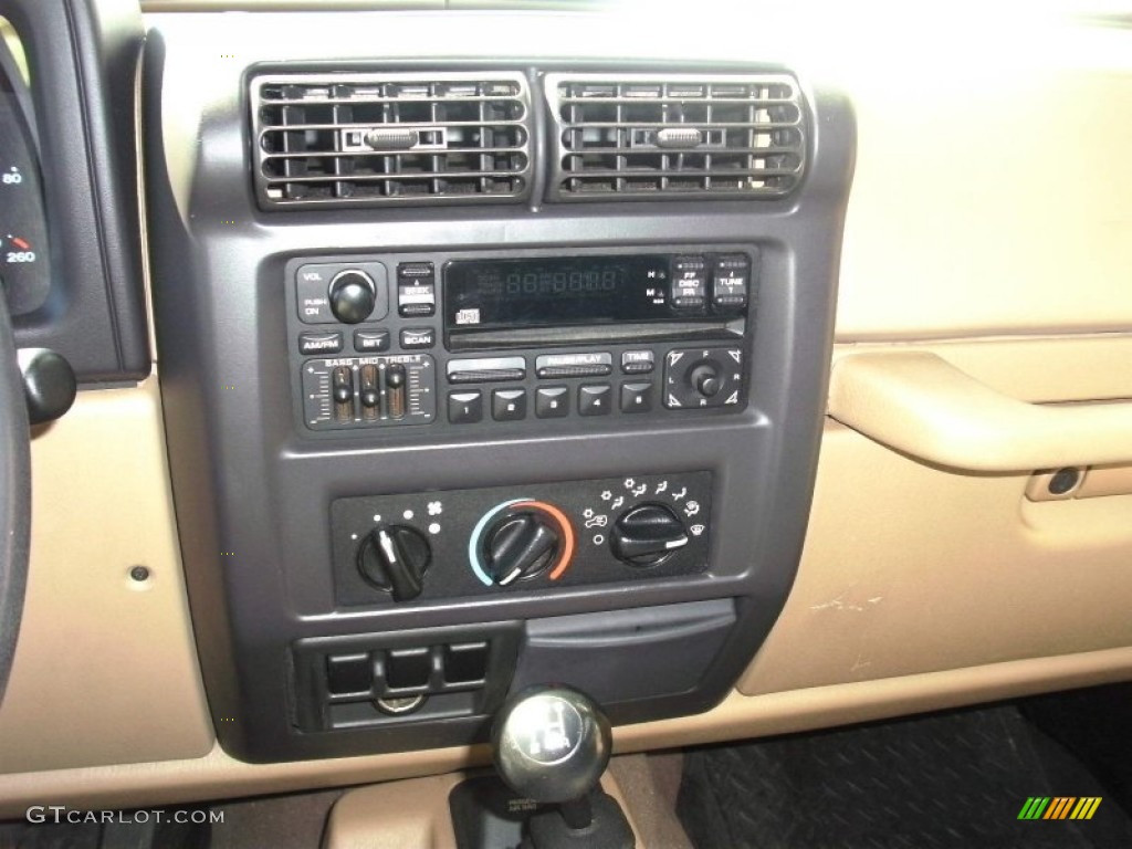 2002 Wrangler Sahara 4x4 - Black / Camel Beige/Dark Green photo #16