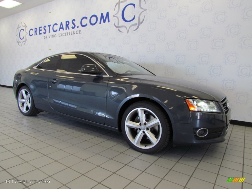 2009 A5 3.2 quattro Coupe - Meteor Grey Pearl / Pale Grey photo #5