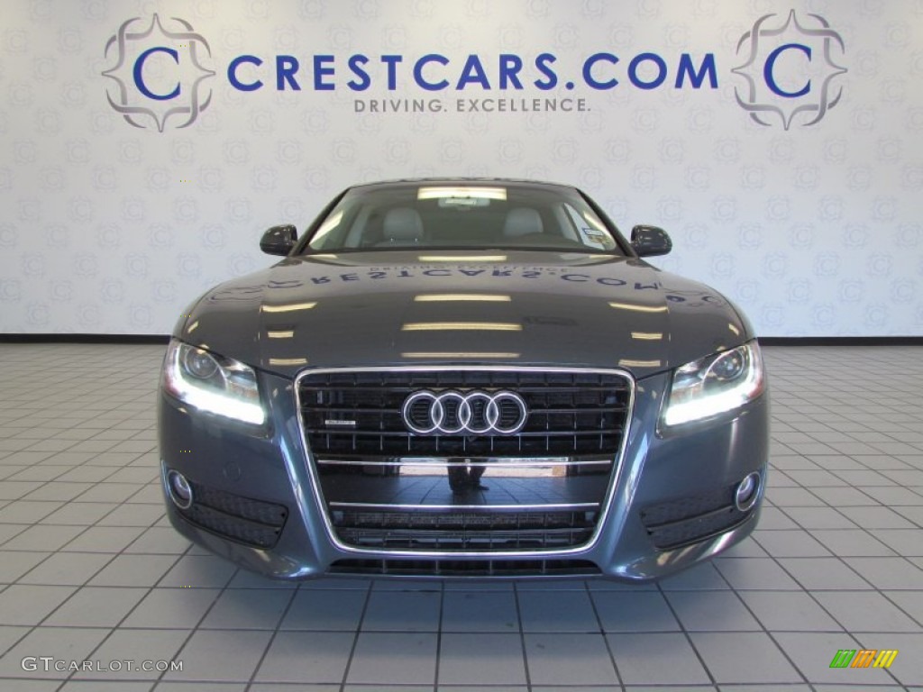 2009 A5 3.2 quattro Coupe - Meteor Grey Pearl / Pale Grey photo #6