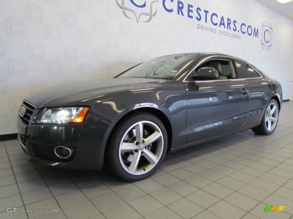 2009 A5 3.2 quattro Coupe - Meteor Grey Pearl / Pale Grey photo #7