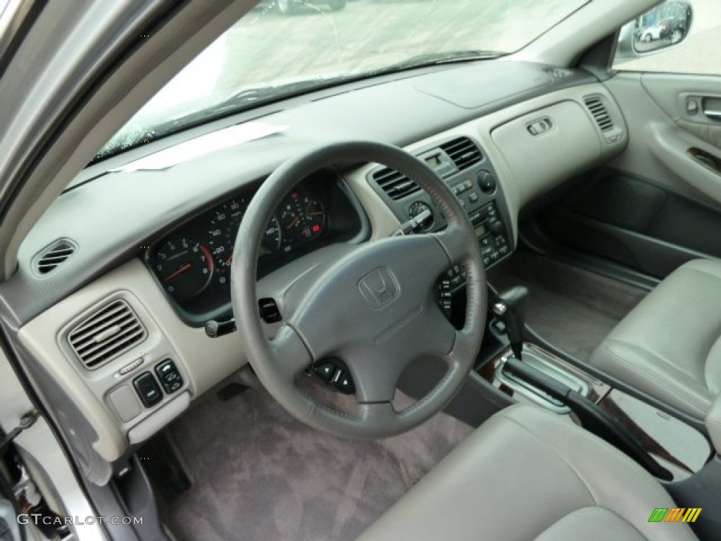 Quartz Gray Interior 2002 Honda Accord EX-L Sedan Photo #54156006