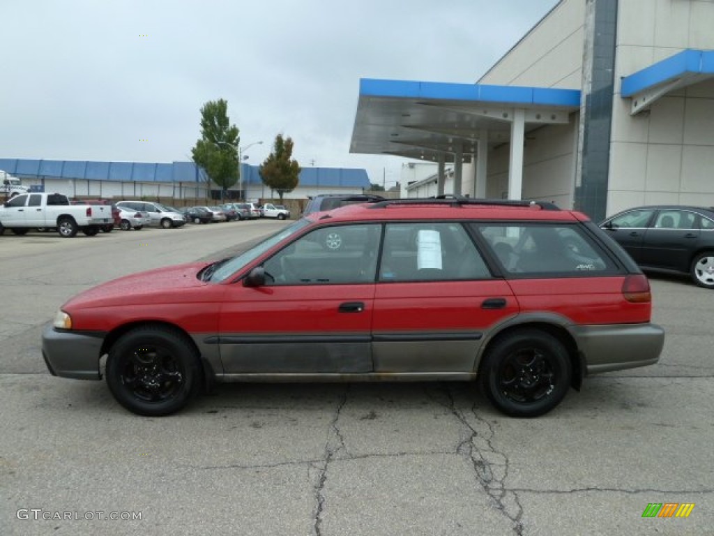 1999 Legacy Outback Wagon - Rio Red / Gray photo #2