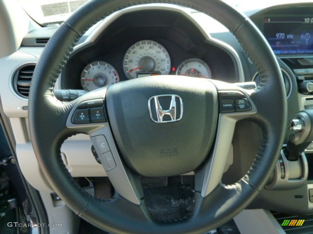 2012 Honda Pilot EX-L 4WD Gray Steering Wheel Photo #54157236