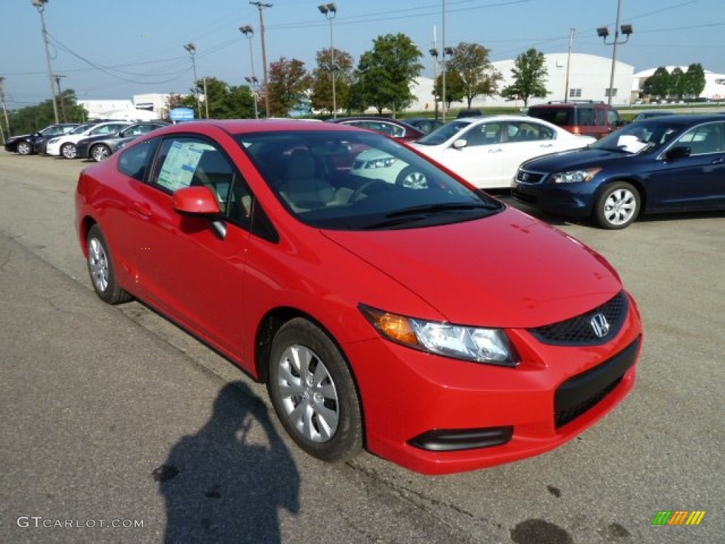 Rallye Red 2012 Honda Civic LX Coupe Exterior Photo #54157497