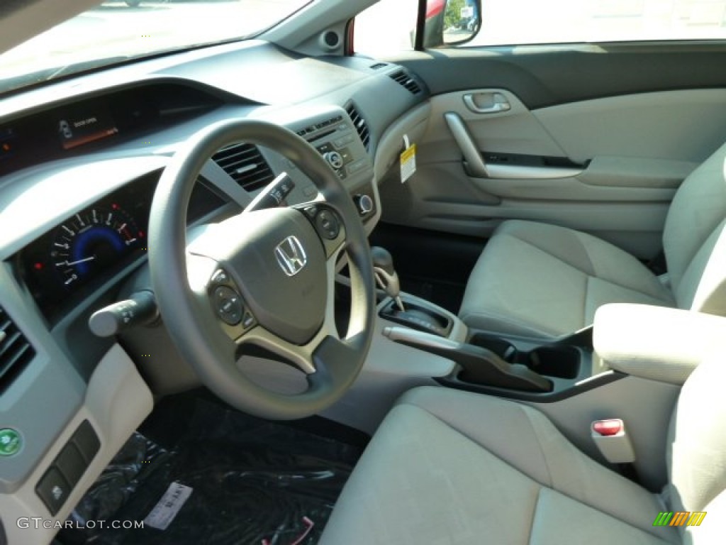 Gray Interior 2012 Honda Civic LX Coupe Photo #54157557