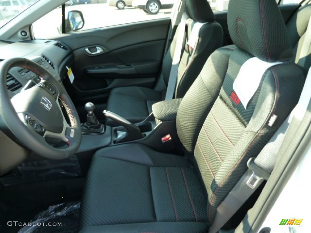 Black Interior 2012 Honda Civic Si Sedan Photo #54157688