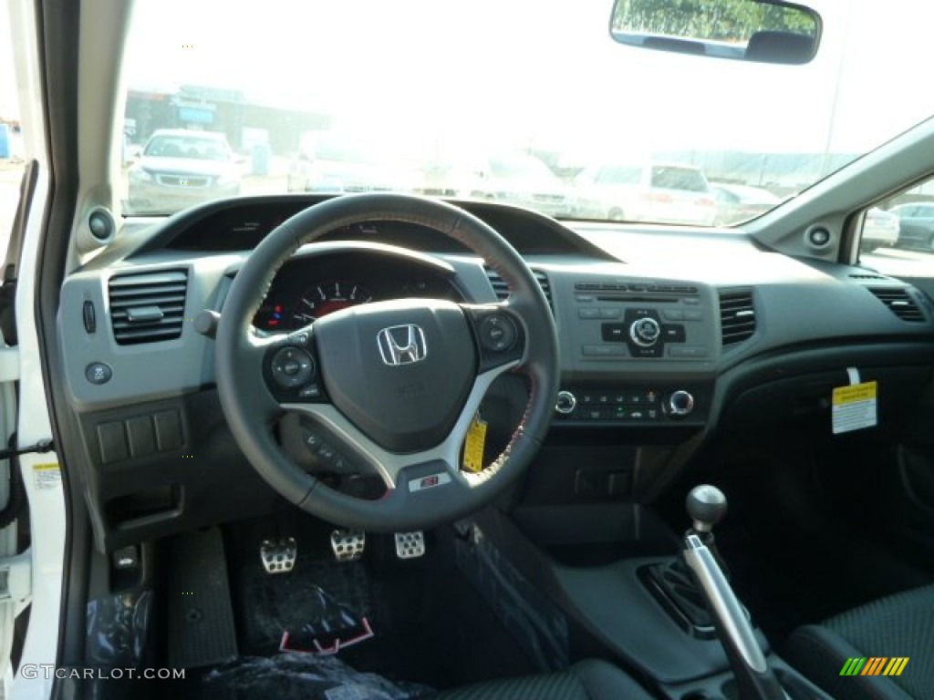 2012 Honda Civic Si Sedan Black Dashboard Photo #54157704