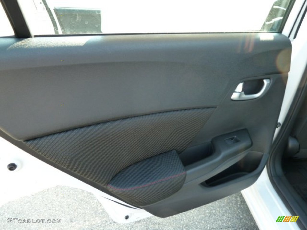 2012 Honda Civic Si Sedan Black Door Panel Photo #54157713
