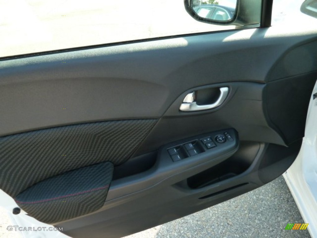 2012 Honda Civic Si Sedan Black Door Panel Photo #54157722