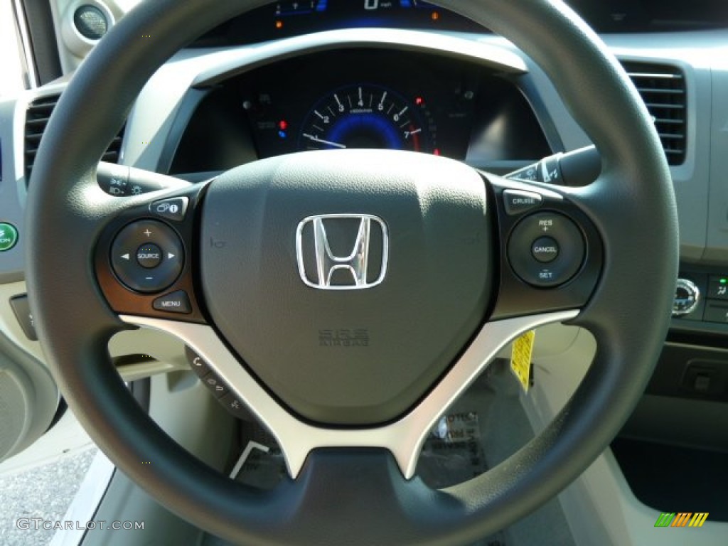 2012 Honda Civic EX Sedan Gray Steering Wheel Photo #54157857