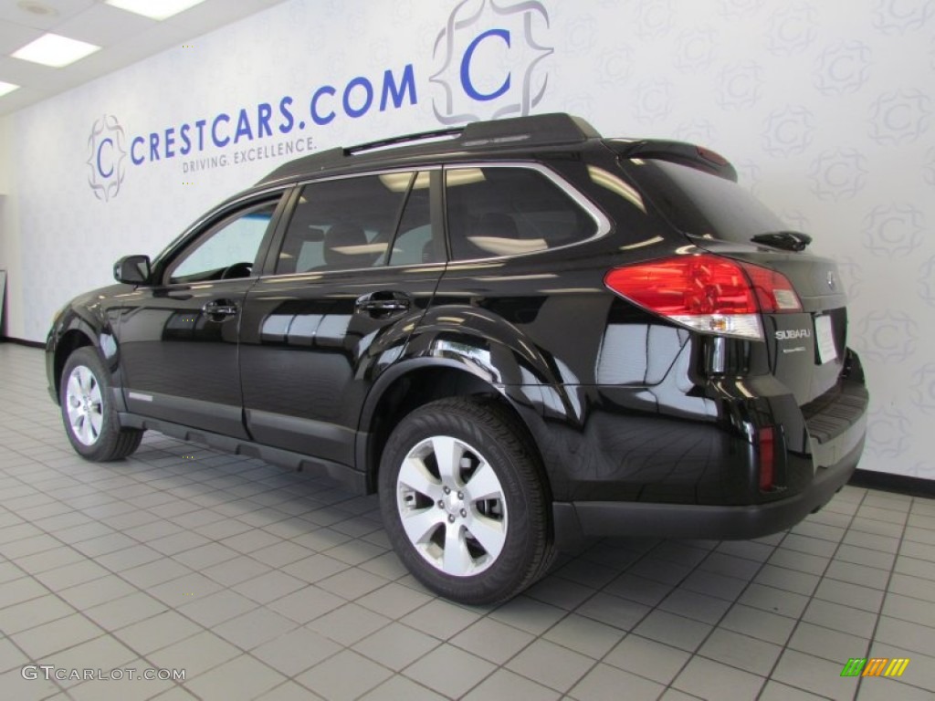 2011 Outback 2.5i Premium Wagon - Crystal Black Silica / Warm Ivory photo #2