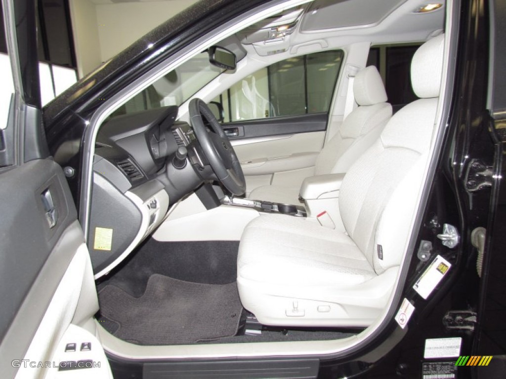 2011 Outback 2.5i Premium Wagon - Crystal Black Silica / Warm Ivory photo #8