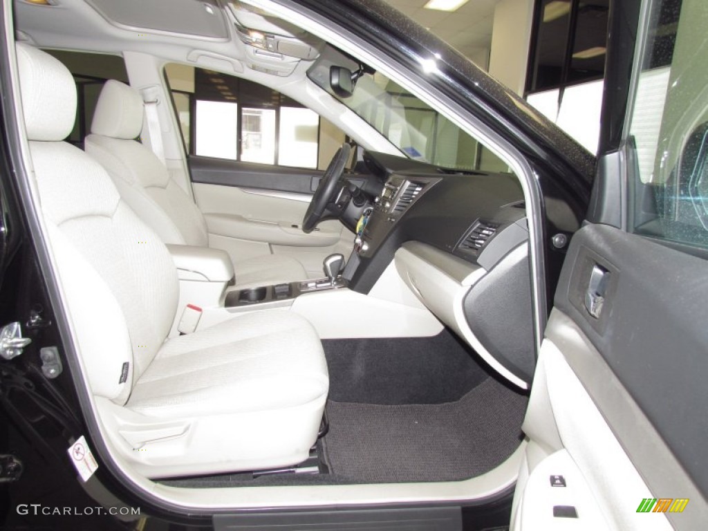 2011 Outback 2.5i Premium Wagon - Crystal Black Silica / Warm Ivory photo #9