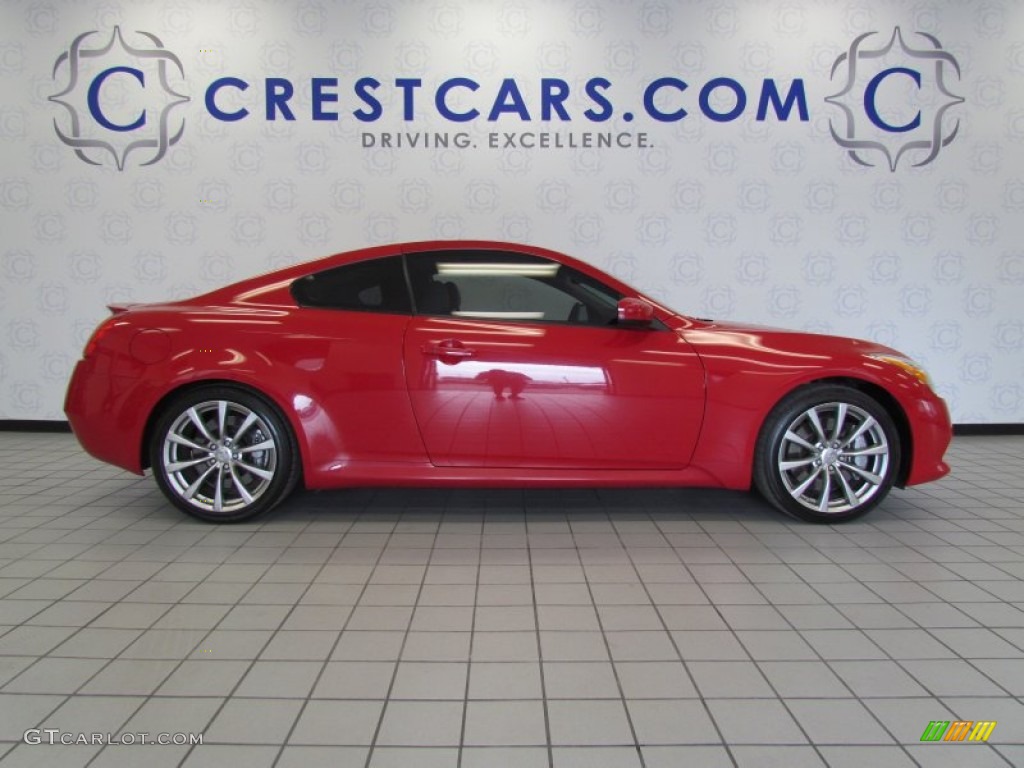 2008 G 37 S Sport Coupe - Vibrant Red / Stone photo #4