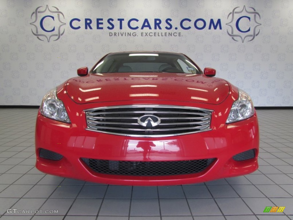 2008 G 37 S Sport Coupe - Vibrant Red / Stone photo #6