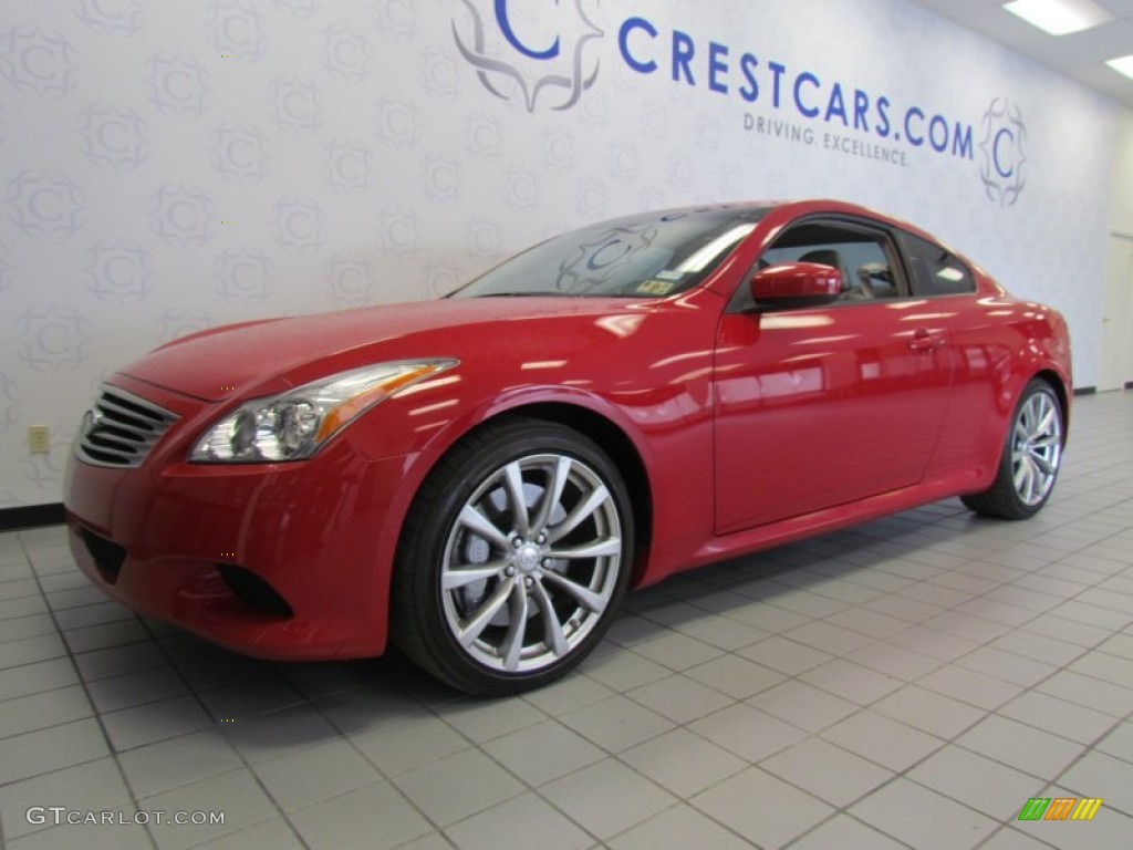 2008 G 37 S Sport Coupe - Vibrant Red / Stone photo #7