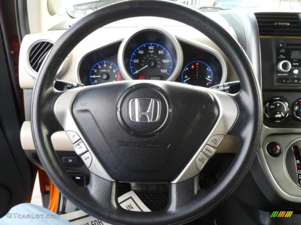2007 Honda Element EX Black/Titanium Steering Wheel Photo #54162072