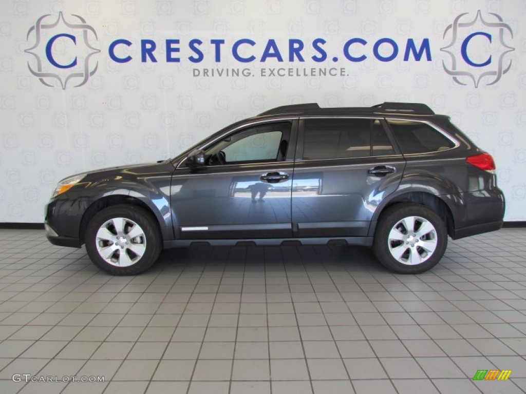 2011 Outback 2.5i Limited Wagon - Graphite Gray Metallic / Off Black photo #1