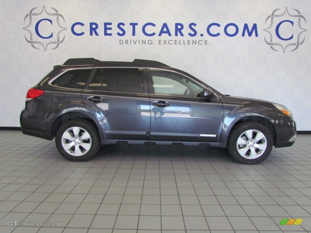 2011 Outback 2.5i Limited Wagon - Graphite Gray Metallic / Off Black photo #4