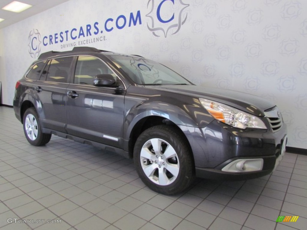 2011 Outback 2.5i Limited Wagon - Graphite Gray Metallic / Off Black photo #5