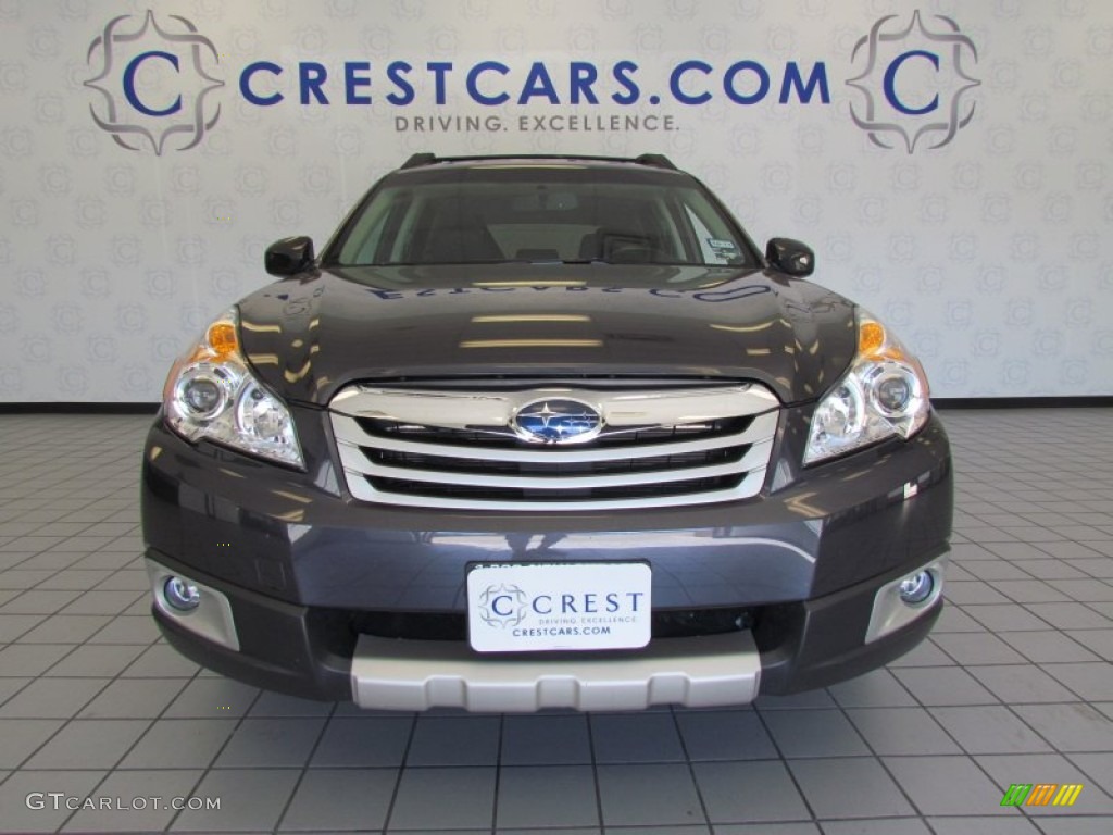 2011 Outback 2.5i Limited Wagon - Graphite Gray Metallic / Off Black photo #6
