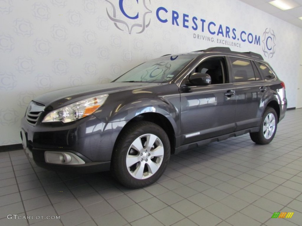 2011 Outback 2.5i Limited Wagon - Graphite Gray Metallic / Off Black photo #7