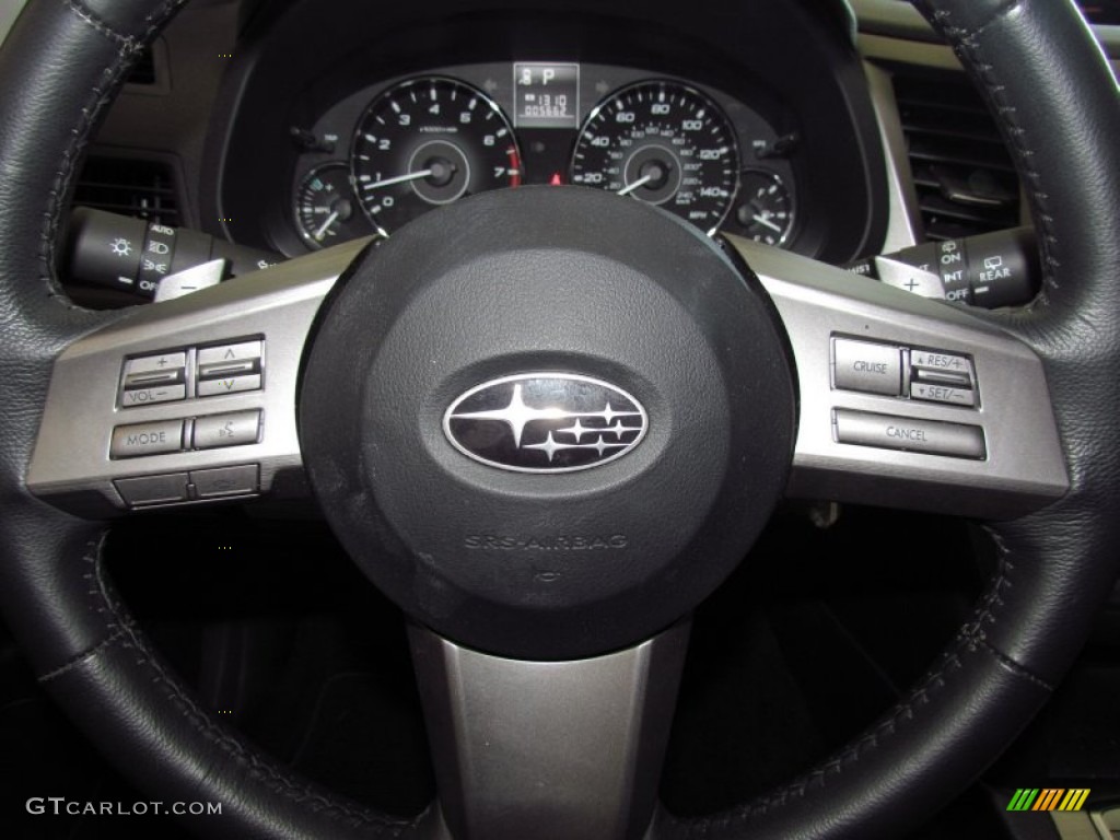 2011 Subaru Outback 2.5i Limited Wagon Off Black Steering Wheel Photo #54164247