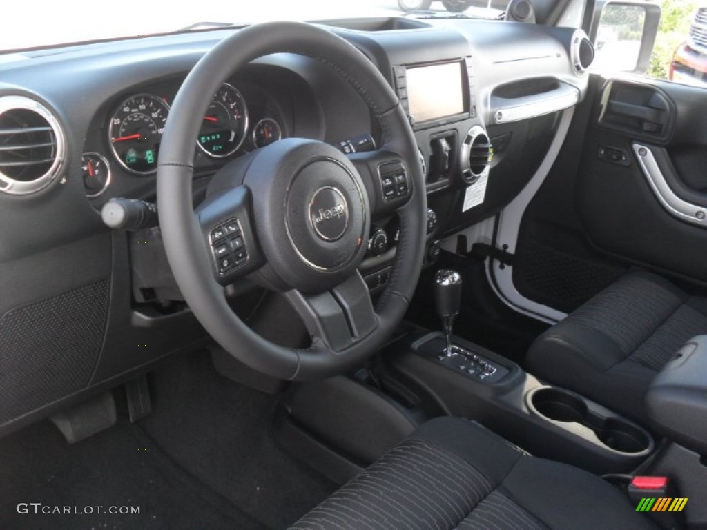 2012 Jeep Wrangler Unlimited Sahara 4x4 Black Dashboard Photo #54164277