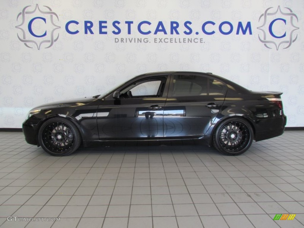 2010 5 Series 535i Sedan - Carbon Black Metallic / Black photo #1