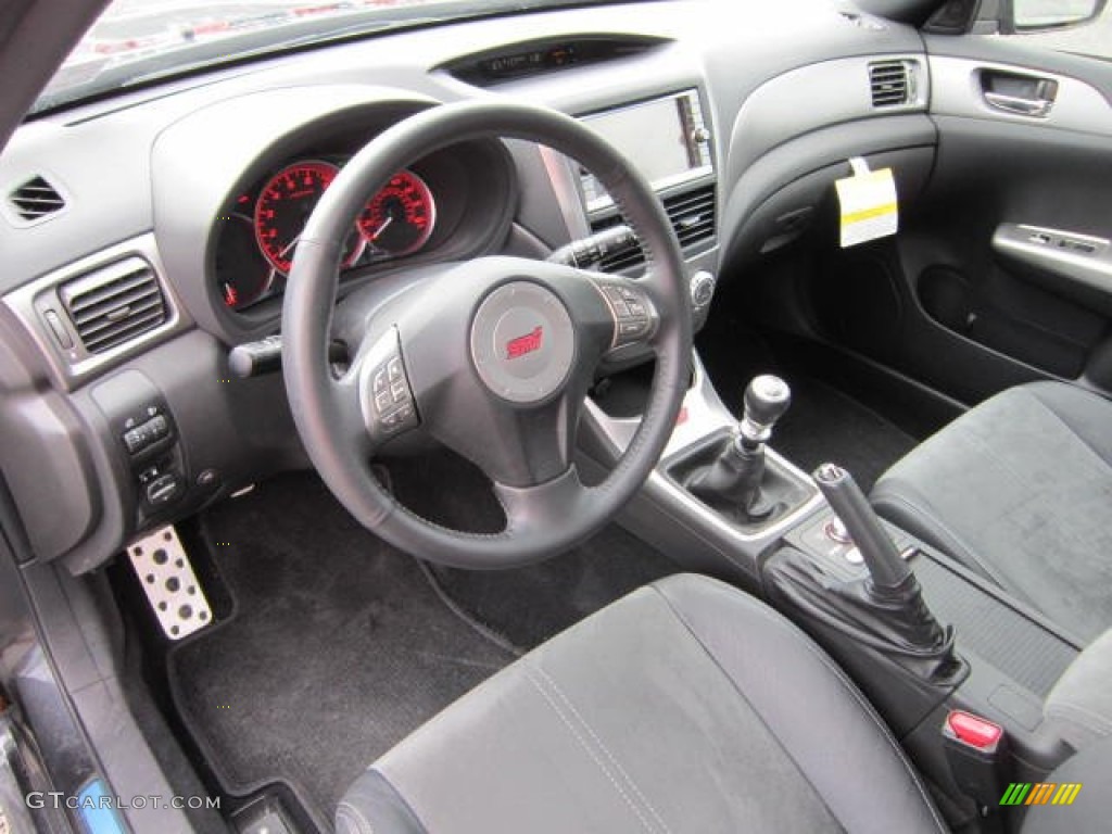 2008 Subaru Impreza WRX STi Carbon Black/Graphite Gray Alcantara Dashboard Photo #54166909