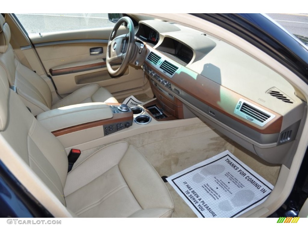 2006 7 Series 750Li Sedan - Monaco Blue Metallic / Dark Beige/Beige III photo #7