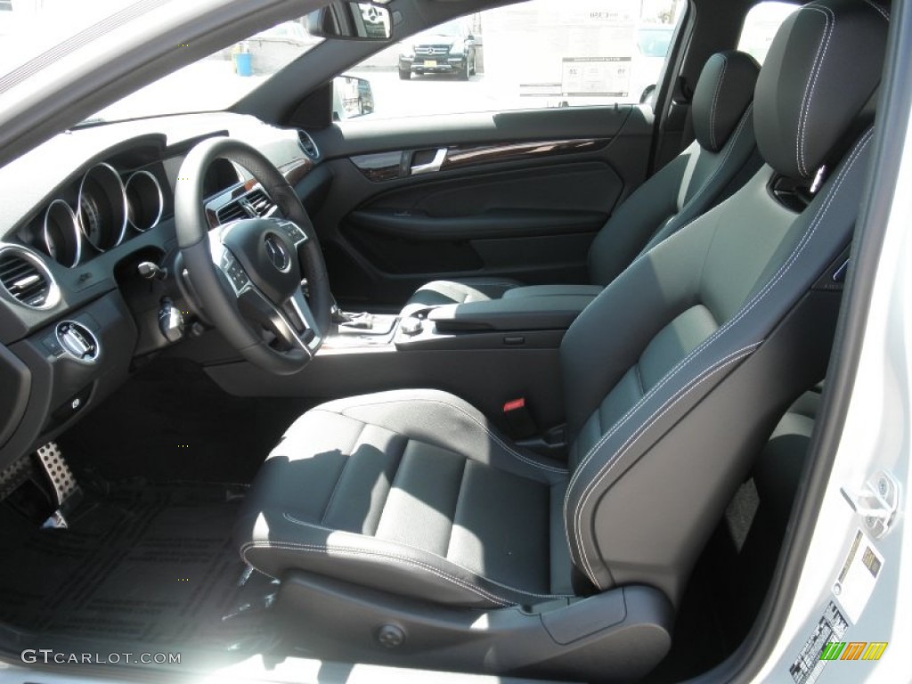 Black Interior 2012 Mercedes-Benz C 350 Coupe Photo #54167348
