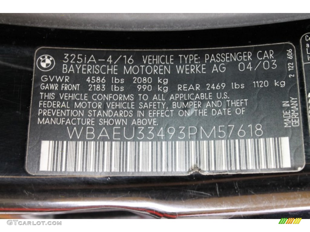 2003 3 Series 325xi Sedan - Jet Black / Black photo #9