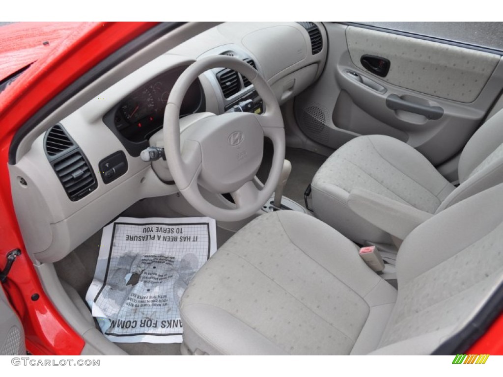 Gray Interior 2003 Hyundai Accent GL Sedan Photo #54169864