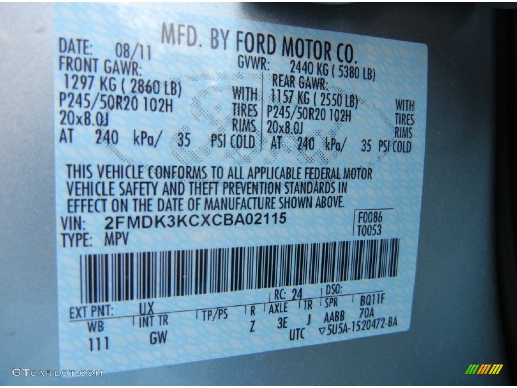 2012 Edge Color Code UX for Ingot Silver Metallic Photo #54170881