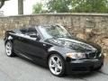 2008 Jet Black BMW 1 Series 135i Convertible  photo #1