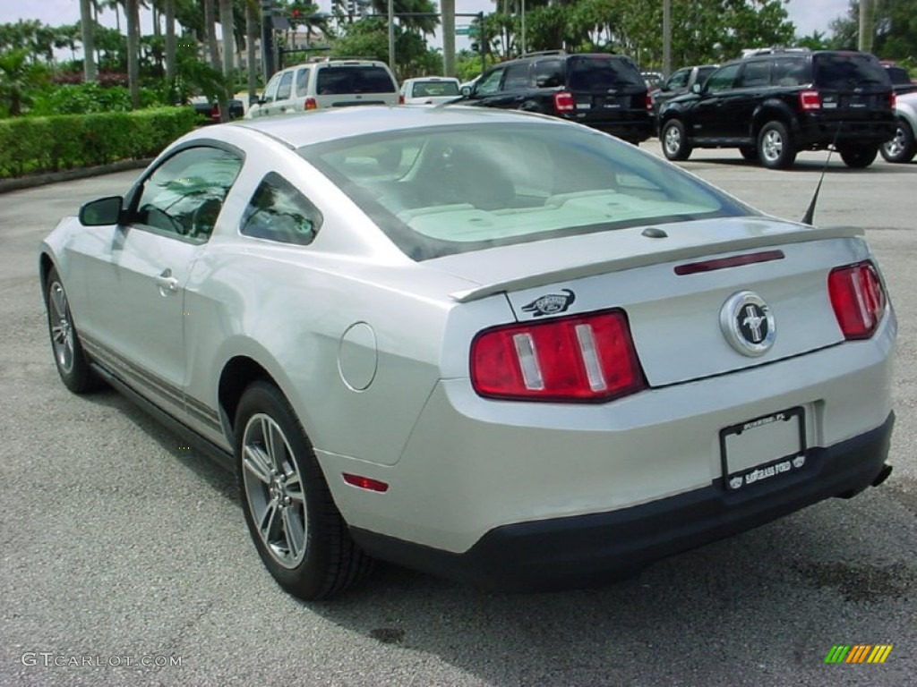 2010 Mustang V6 Premium Coupe - Brilliant Silver Metallic / Stone photo #8