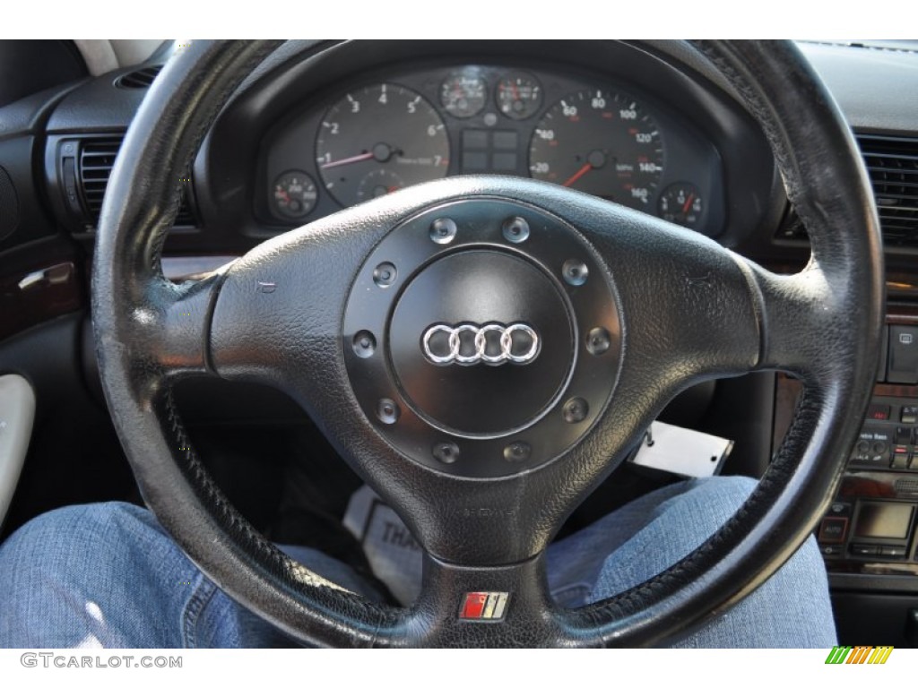 1997 Audi A4 2.8 quattro Sedan Ecru Steering Wheel Photo #54173752