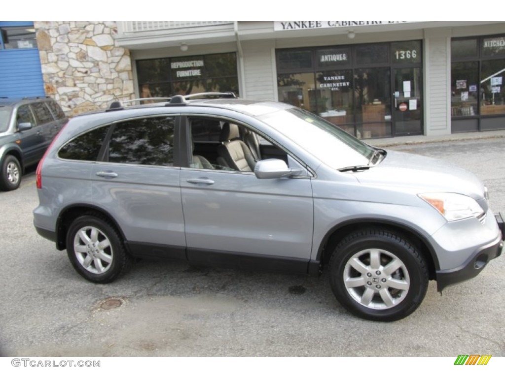 2009 CR-V EX-L 4WD - Glacier Blue Metallic / Gray photo #4