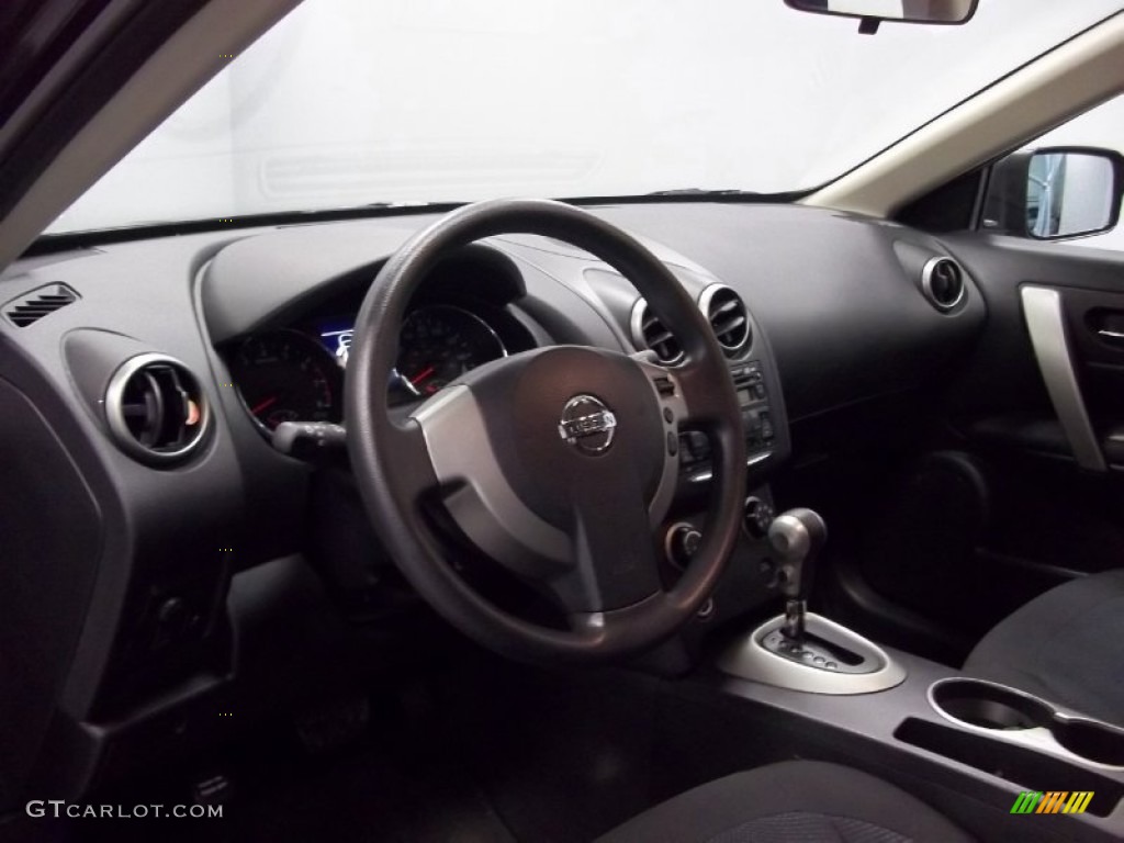 2011 Rogue S AWD - Wicked Black / Black photo #15