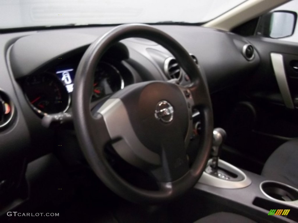 2011 Rogue S AWD - Wicked Black / Black photo #16