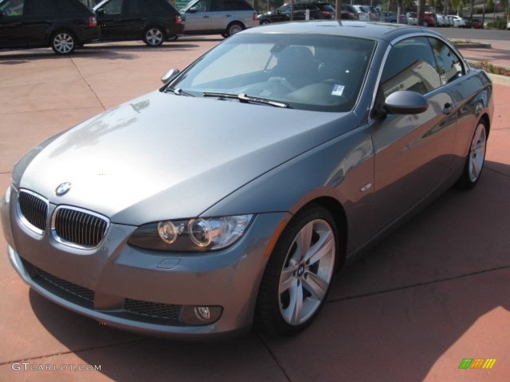 2008 3 Series 335i Convertible - Space Grey Metallic / Black photo #2