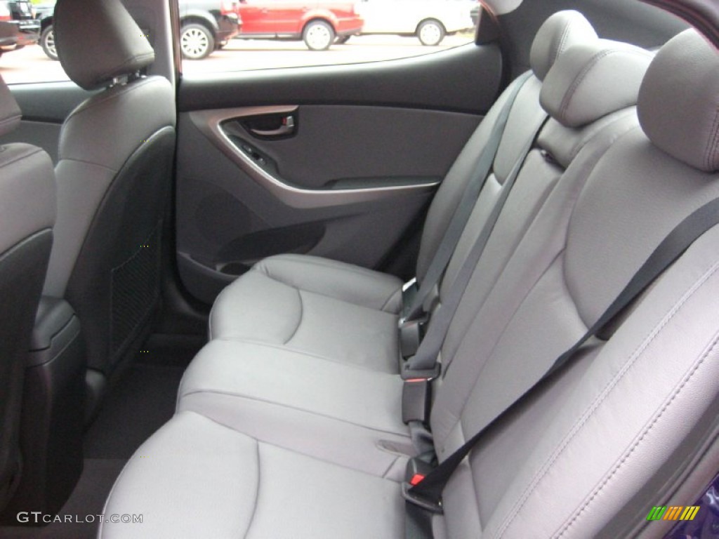 2012 Elantra Limited - Indigo Night Blue / Gray photo #4