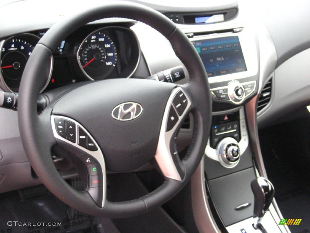 2012 Elantra Limited - Indigo Night Blue / Gray photo #6