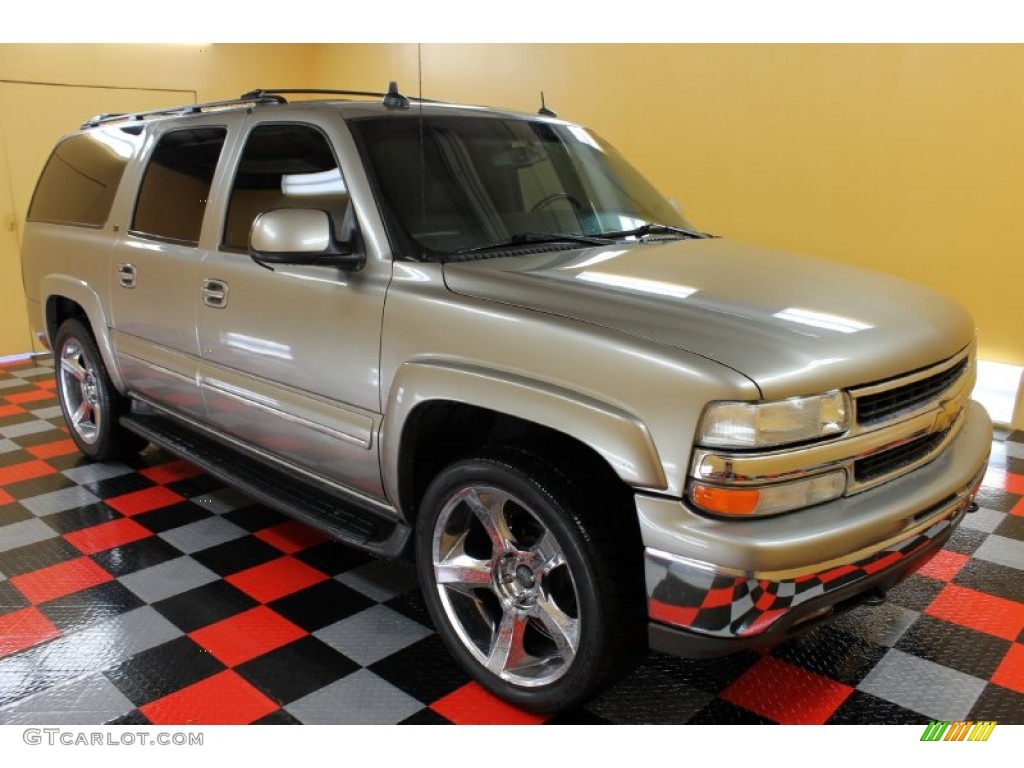2003 Suburban 1500 LT 4x4 - Sandalwood Metallic / Gray/Dark Charcoal photo #1