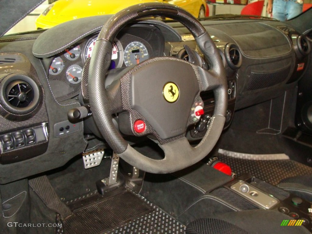 2009 Ferrari F430 16M Scuderia Spider Black Steering Wheel Photo #54180172
