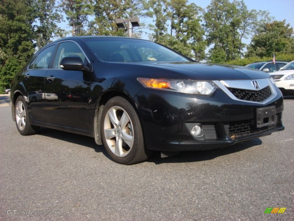 2009 TSX Sedan - Crystal Black Pearl / Ebony photo #1